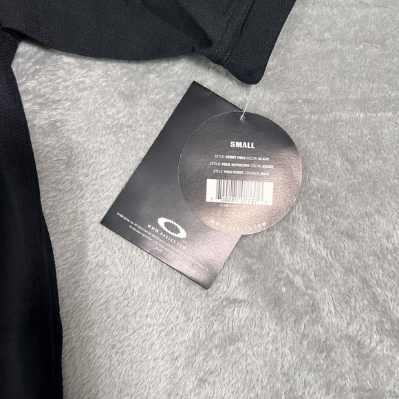 Vtg Oakley Softwear Polo Shirt Mens Small Black Performance‎ Golf Center Logo - Picture 5 of 9